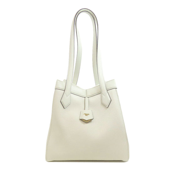 FENDI Handbag Calfskin white Origami Medium