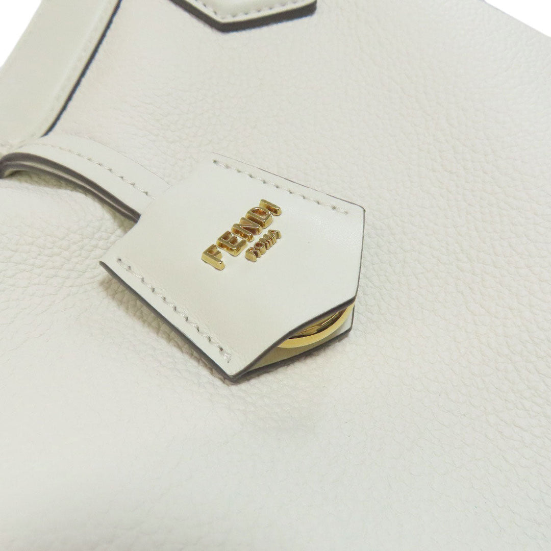 FENDI Handbag Calfskin white Origami Medium