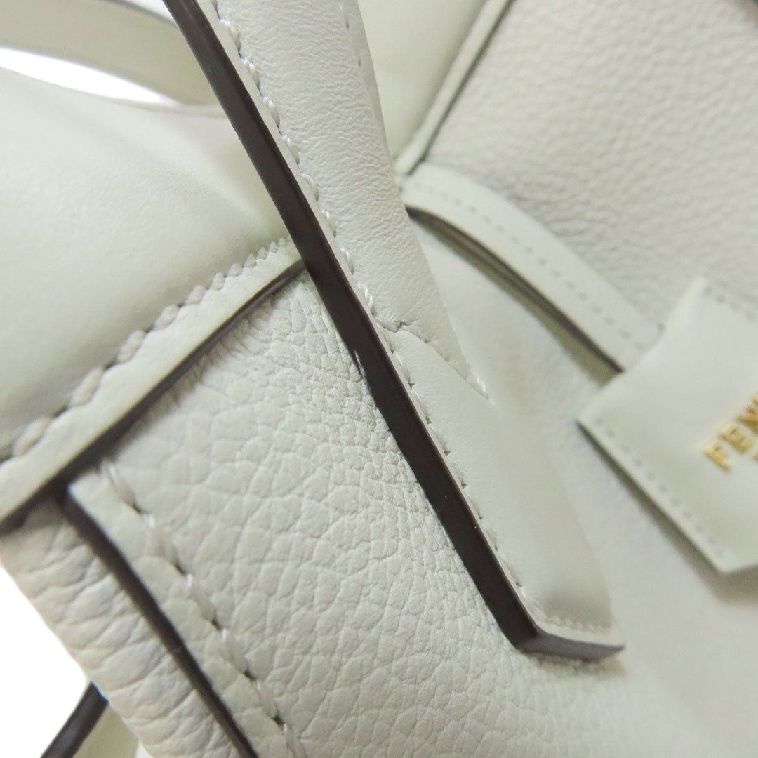FENDI Handbag Calfskin white Origami Medium