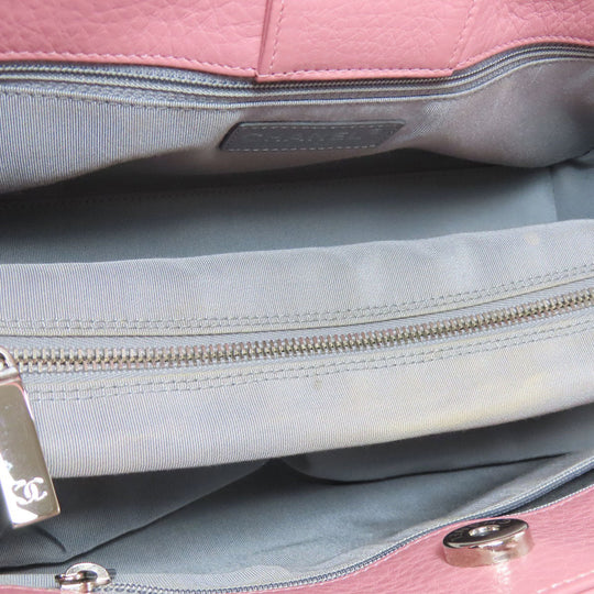 CHANEL Tote Bag Calfskin pink Executive Tote SilverMetal