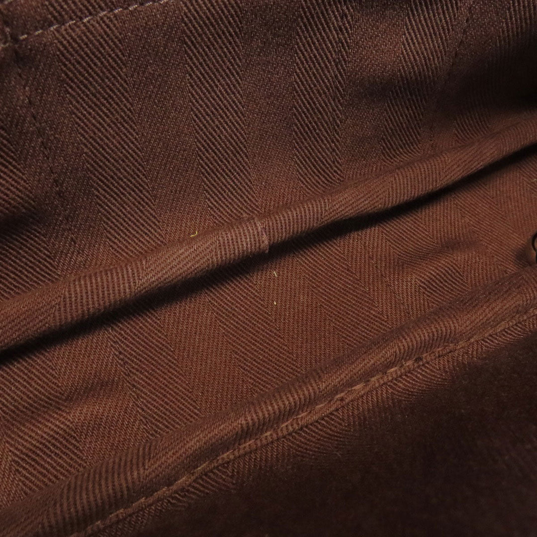 HERMES Handbag Towal chevron Brown Valparaiso Long PM