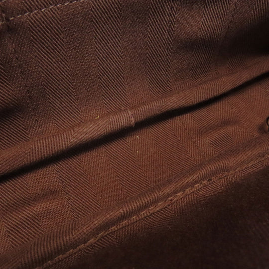 HERMES Handbag Towal chevron Brown Valparaiso Long PM