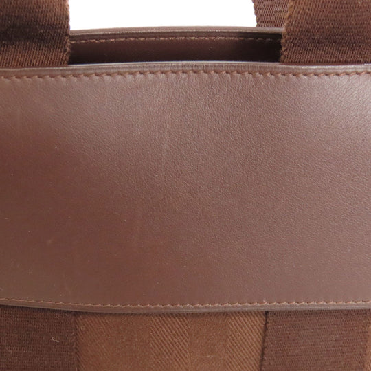 HERMES Handbag Towal chevron Brown Valparaiso Long PM