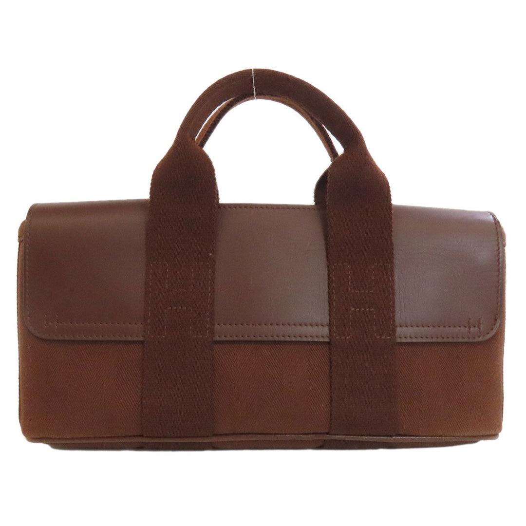 HERMES Handbag Towal chevron Brown Valparaiso Long PM