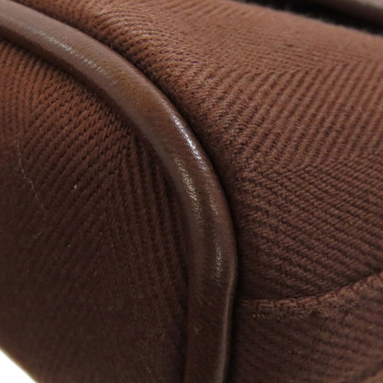 HERMES Handbag Towal chevron Brown Valparaiso Long PM