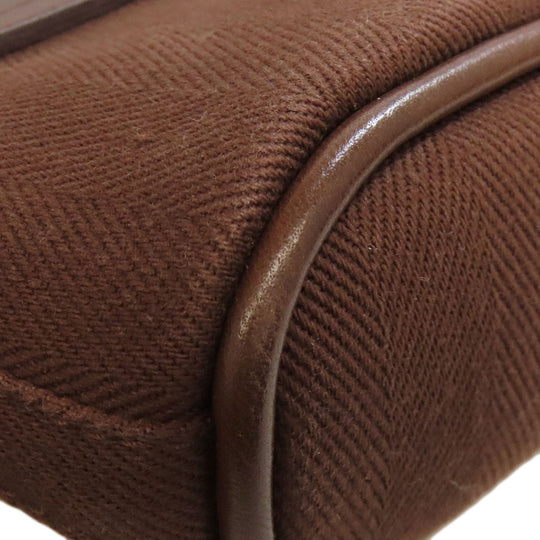 HERMES Handbag Towal chevron Brown Valparaiso Long PM