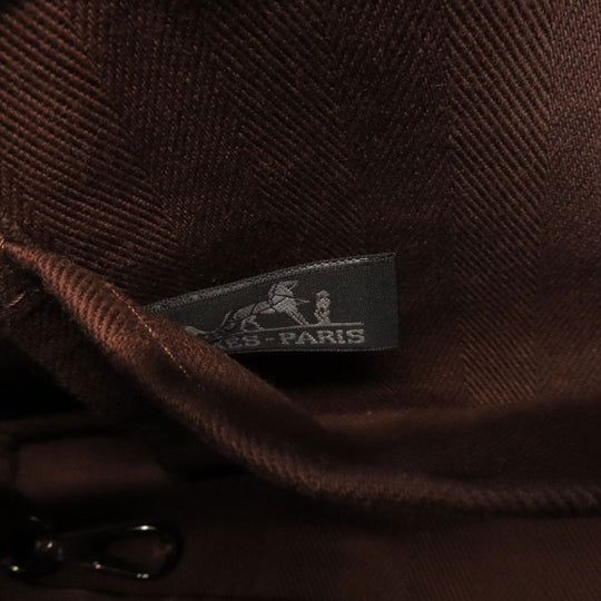 HERMES Handbag Towal chevron Brown Valparaiso Long PM