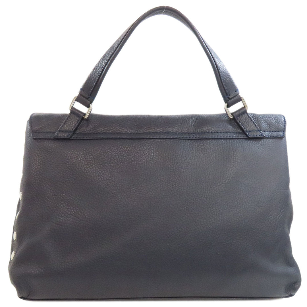 ZANELLATO Handbag leather Navy 2WAY