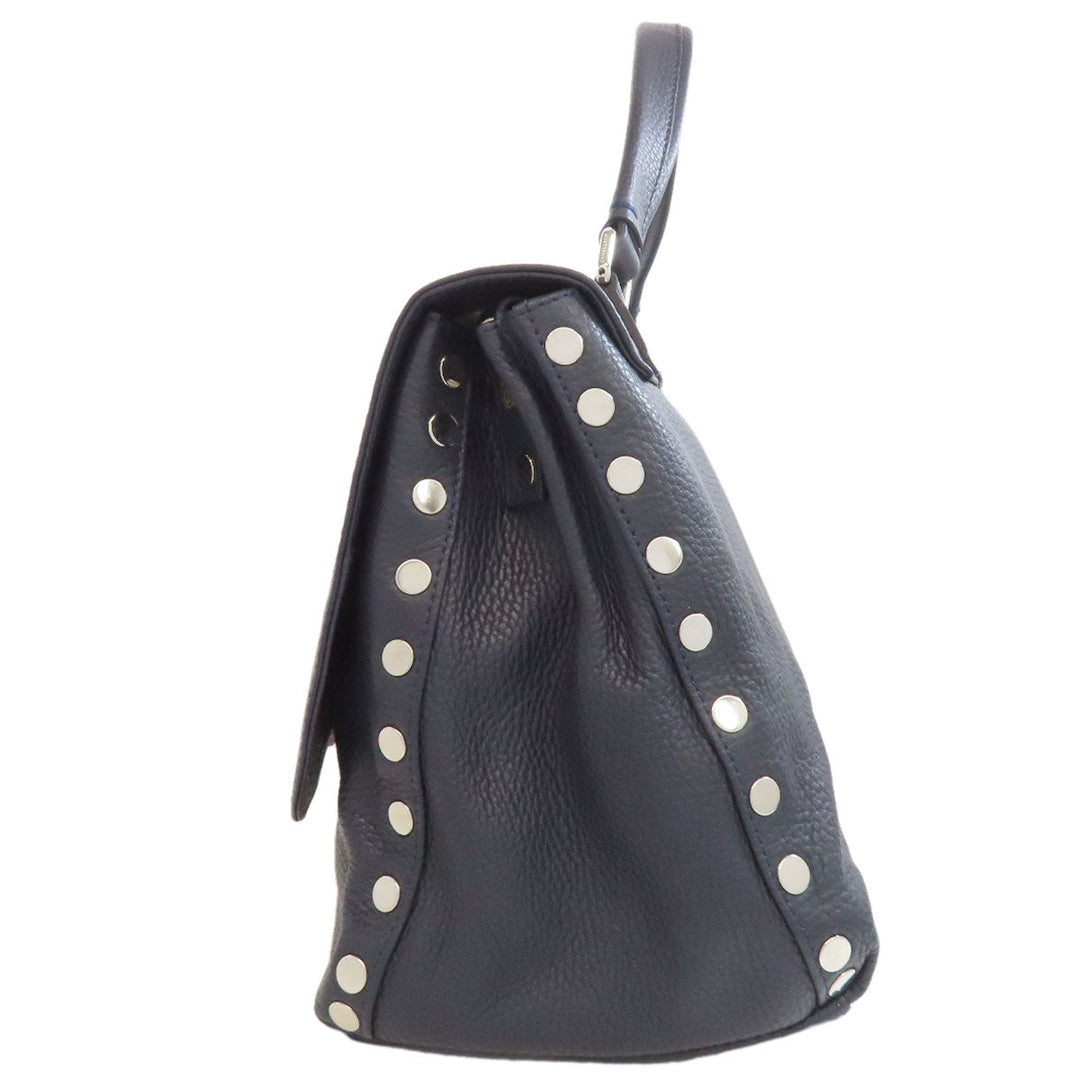 ZANELLATO Handbag leather Navy 2WAY