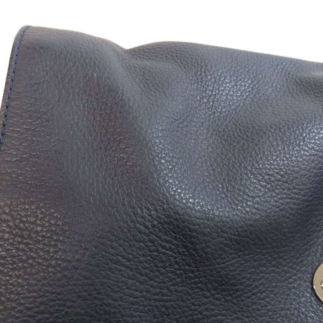 ZANELLATO Handbag leather Navy 2WAY