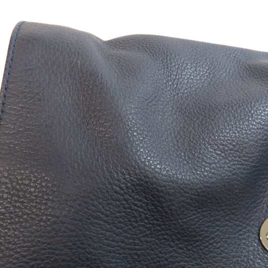 ZANELLATO Handbag leather Navy 2WAY