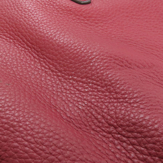 TOD'S Tote Bag leather Red Simple design Women Used Authentic
