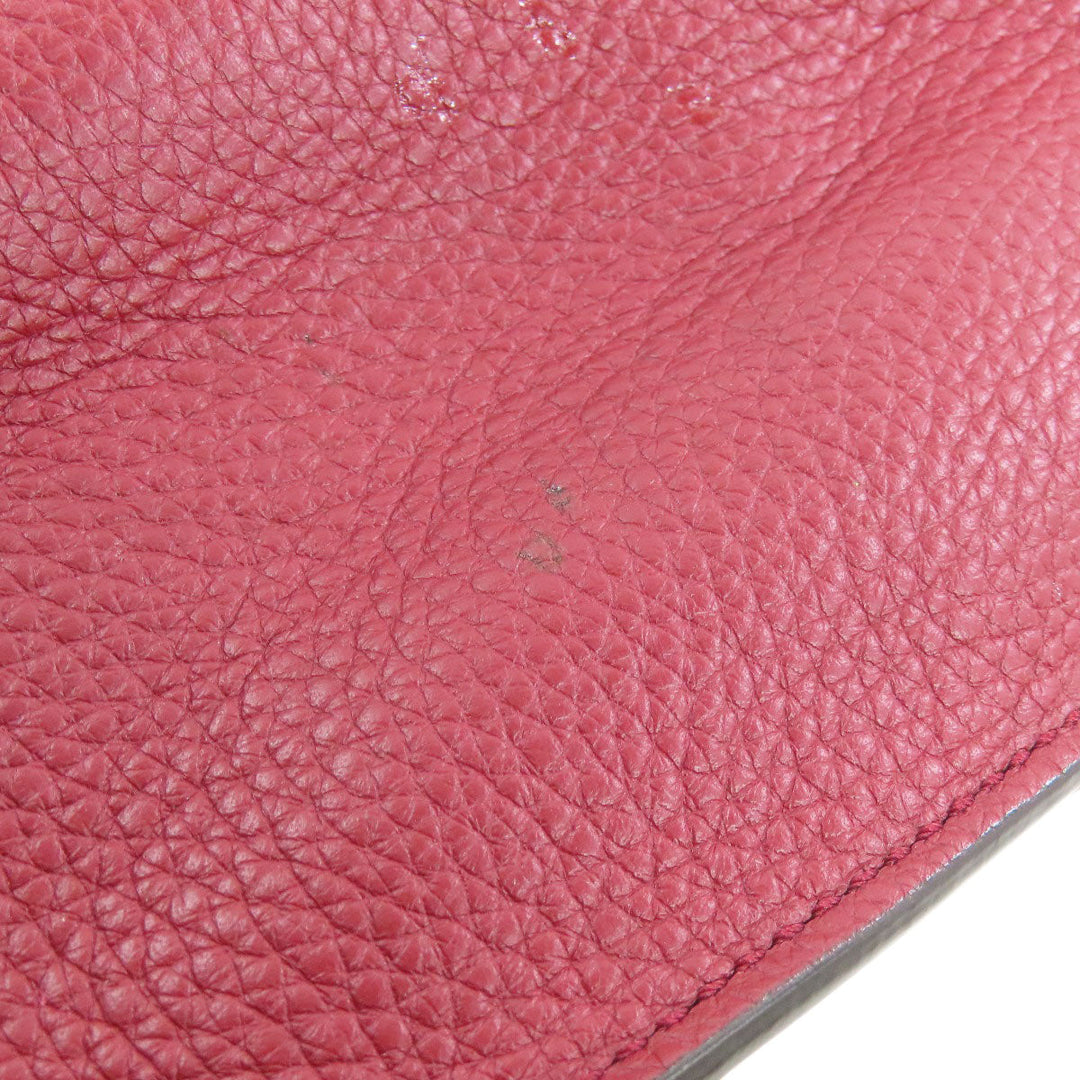 TOD'S Tote Bag leather Red Simple design Women Used Authentic