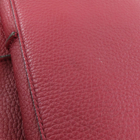 TOD'S Tote Bag leather Red Simple design Women Used Authentic