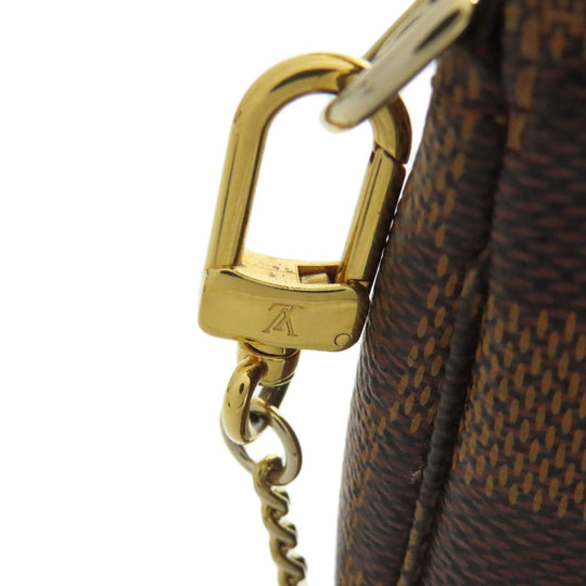 LOUIS VUITTON Accessory pouch N58009 Damier canvas Brown Mini Pochette Accessoires Women Used Authentic