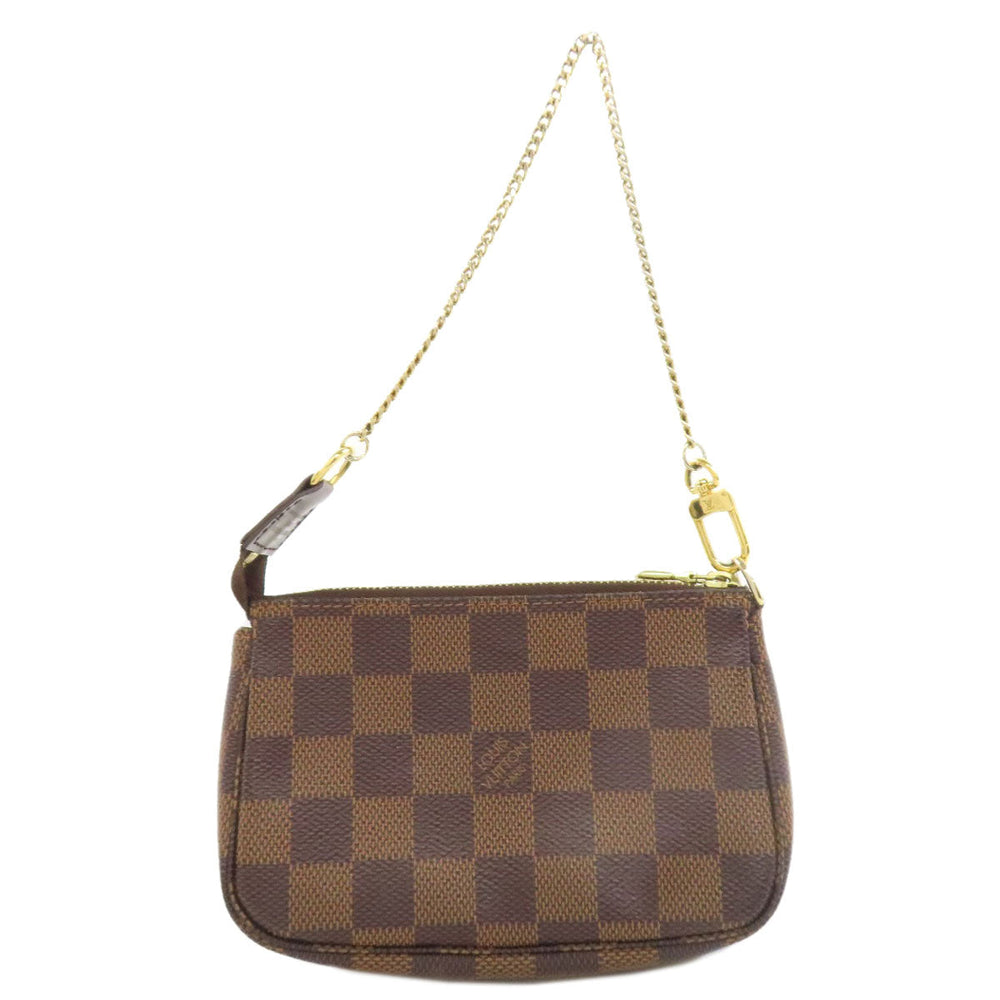 LOUIS VUITTON Accessory pouch N58009 Damier canvas Brown Mini Pochette Accessoires Women Used Authentic