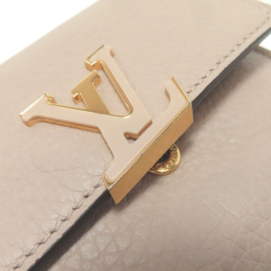 LOUIS VUITTON Bifold Wallet M68747 Taurillon Clemence beige Portefeuille Capucines XS