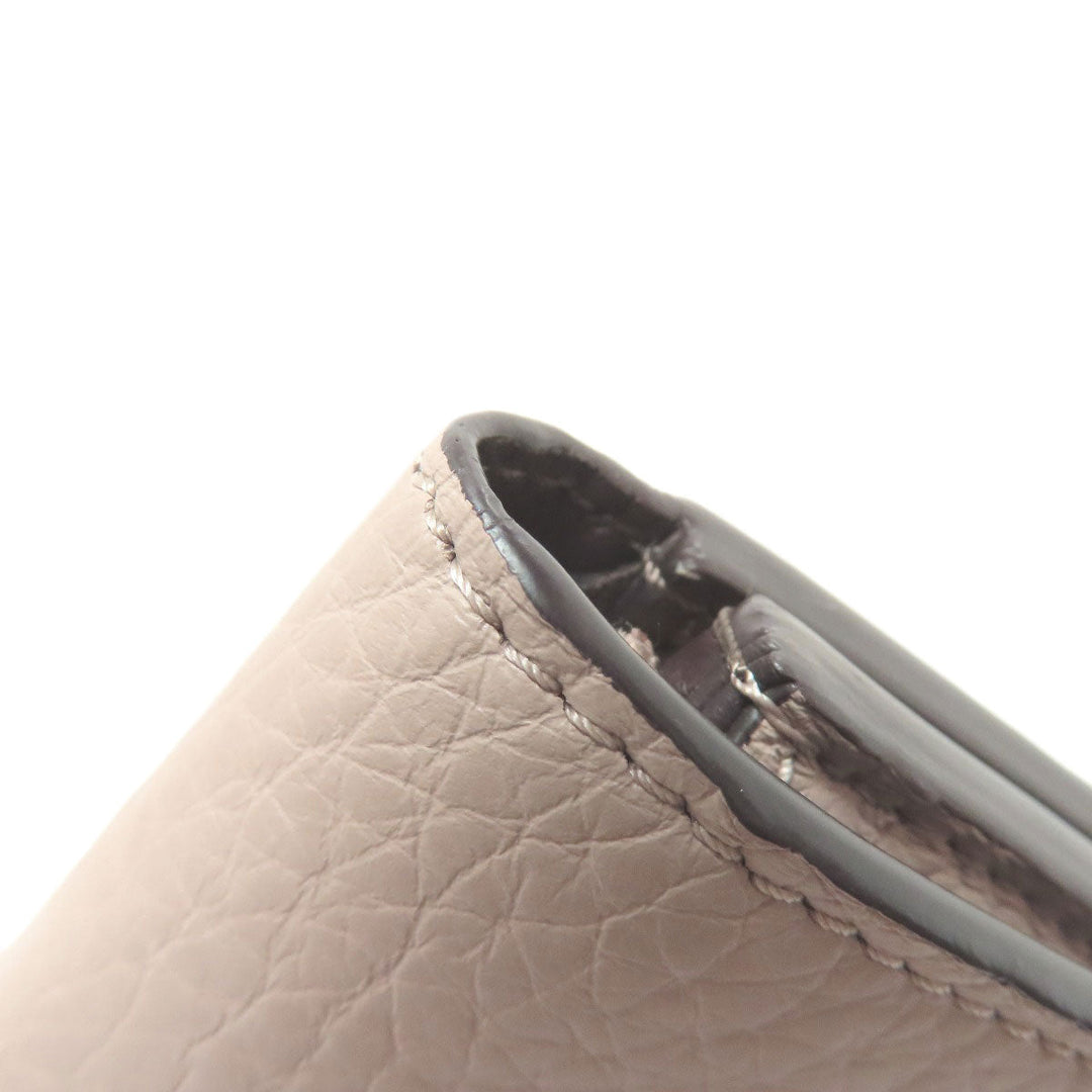 LOUIS VUITTON Bifold Wallet M68747 Taurillon Clemence beige Portefeuille Capucines XS