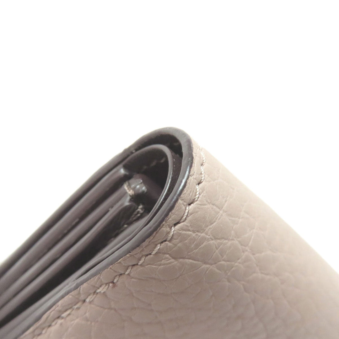 LOUIS VUITTON Bifold Wallet M68747 Taurillon Clemence beige Portefeuille Capucines XS