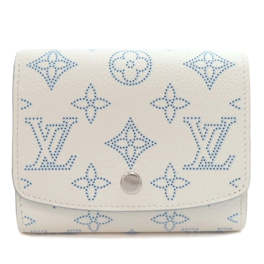 LOUIS VUITTON Bifold Wallet M11802 Mahina leather white Portefeuille Iris Compact Japan Limited Women Used Authentic