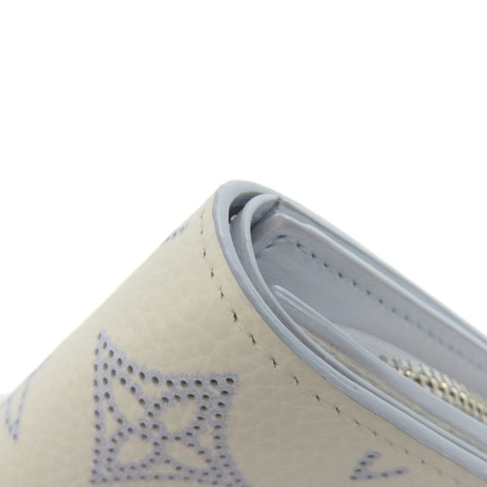 LOUIS VUITTON Bifold Wallet M11802 Mahina leather white Portefeuille Iris Compact Japan Limited Women Used Authentic
