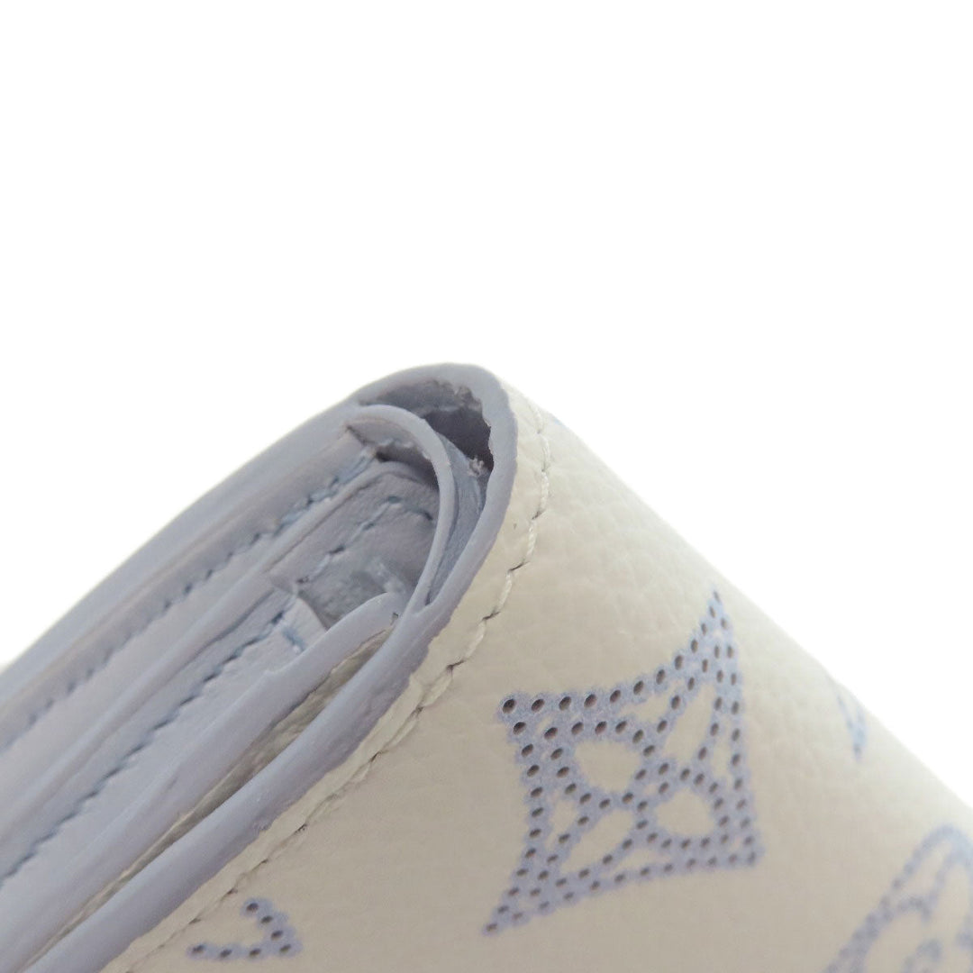 LOUIS VUITTON Bifold Wallet M11802 Mahina leather white Portefeuille Iris Compact Japan Limited Women Used Authentic