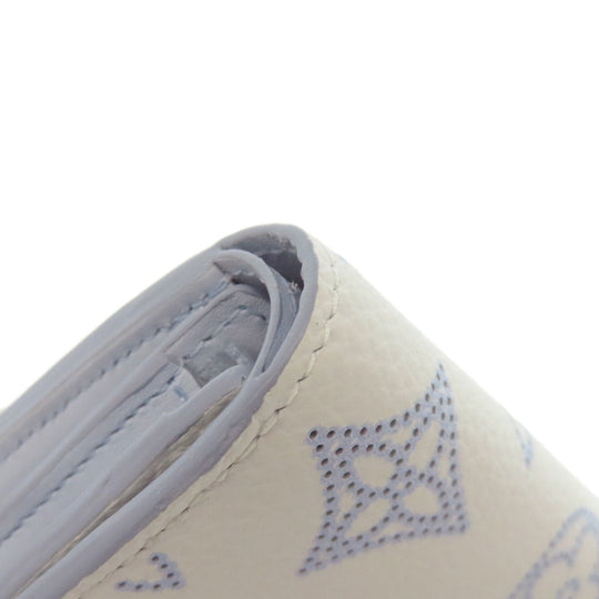 LOUIS VUITTON Bifold Wallet M11802 Mahina leather white Portefeuille Iris Compact Japan Limited Women Used Authentic