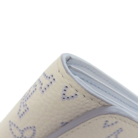 LOUIS VUITTON Bifold Wallet M11802 Mahina leather white Portefeuille Iris Compact Japan Limited Women Used Authentic