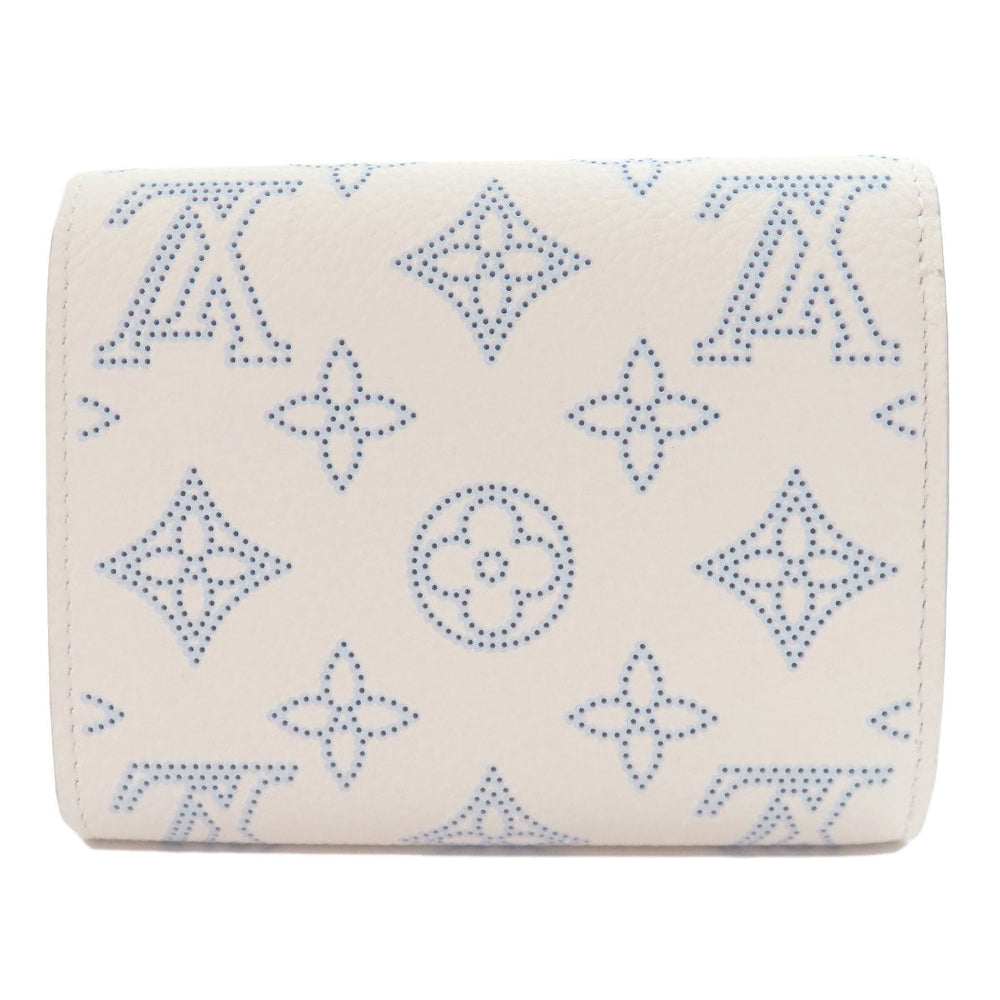 LOUIS VUITTON Bifold Wallet M11802 Mahina leather white Portefeuille Iris Compact Japan Limited Women Used Authentic