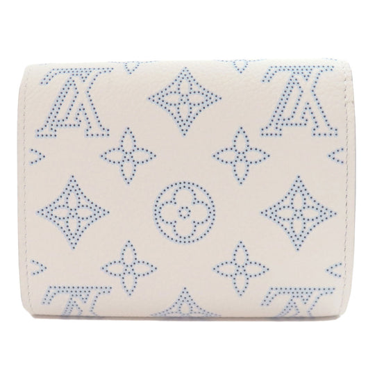 LOUIS VUITTON Bifold Wallet M11802 Mahina leather white Portefeuille Iris Compact Japan Limited Women Used Authentic