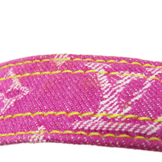 LOUIS VUITTON belt M6925W Monogram denim pink Saintur