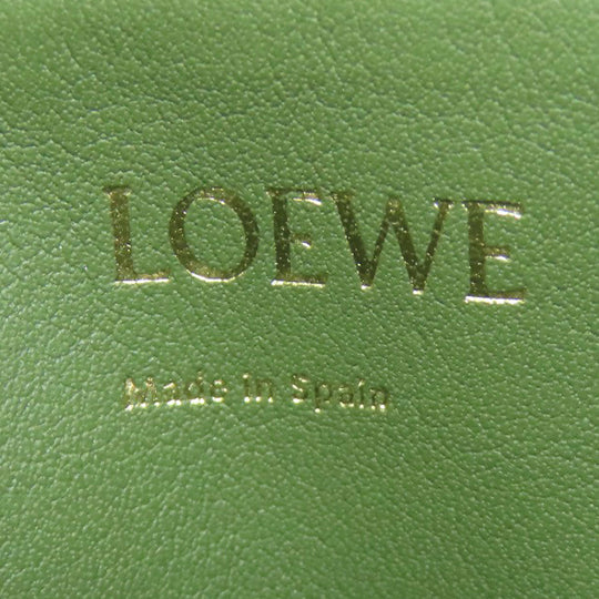 LOEWE Coin case Canvas, Leather green anagram Women Used Authentic