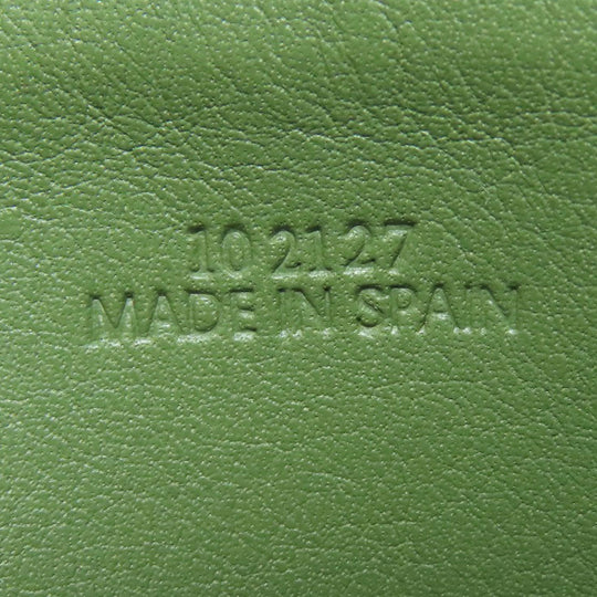 LOEWE Coin case Canvas, Leather green anagram Women Used Authentic