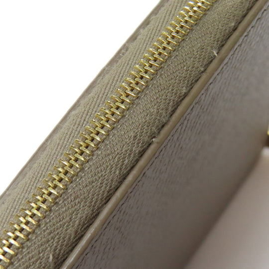 CELINE Coin case leather gray logo Women Used Authentic