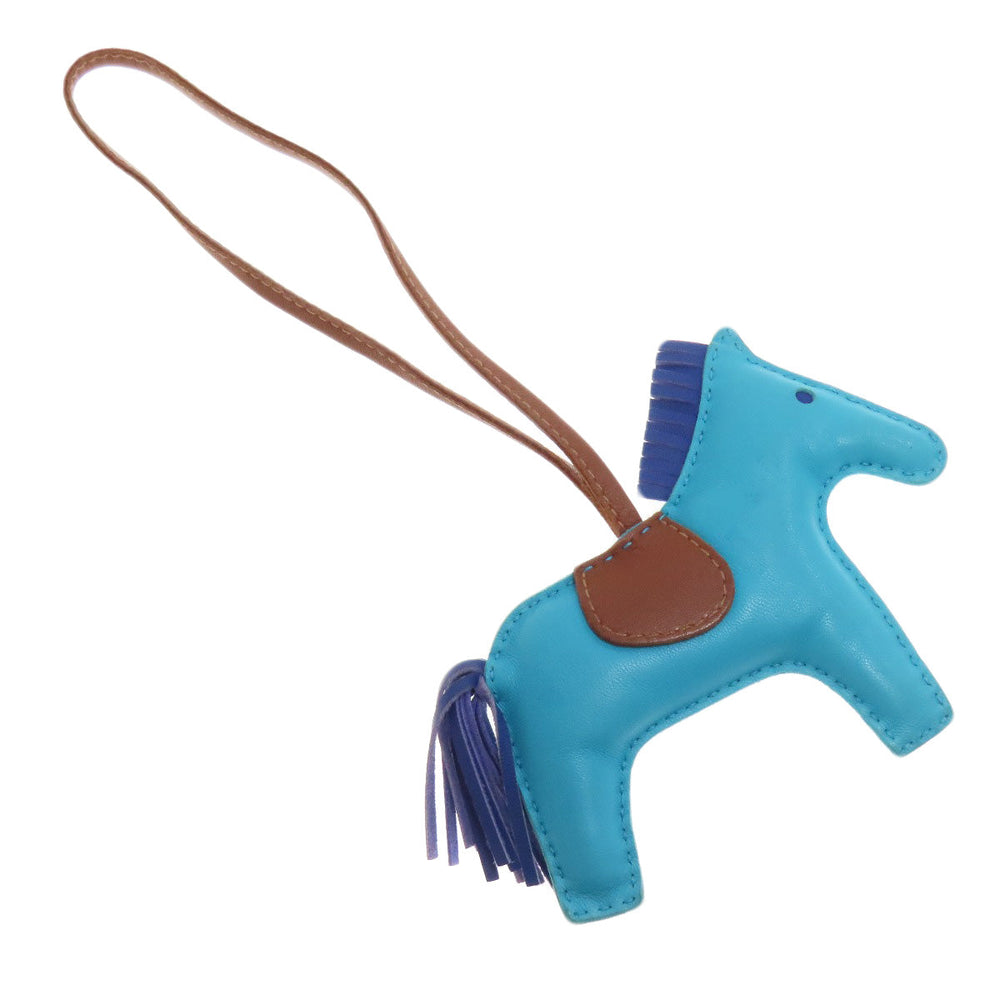 HERMES key ring Anyo Miro blue Rodeo Charm MM Women Used Authentic