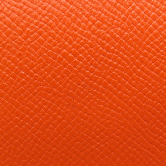 HERMES Coin case Epsom Orange Azap Silkin Compact SilverMetal Women Used Authentic
