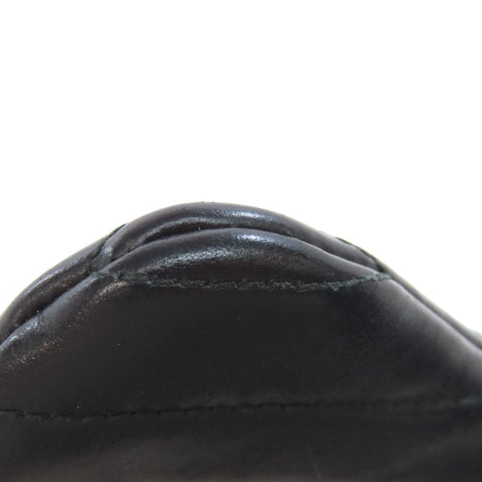 YVES SAINT LAURENT Coin case leather black Logo key ring included