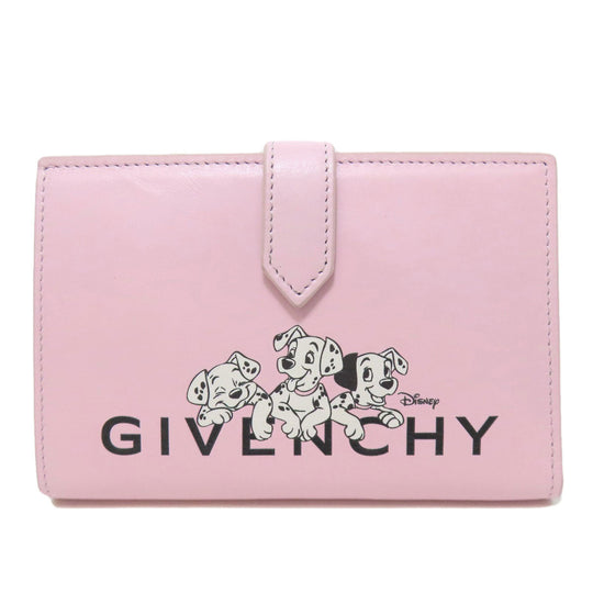 Givenchy Bifold Wallet leather pink 101 Dalmatians collaboration Women Used Authentic
