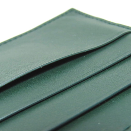 BOTTEGAVENETA Bifold Wallet leather green INTRECCIATO Women Used Authentic