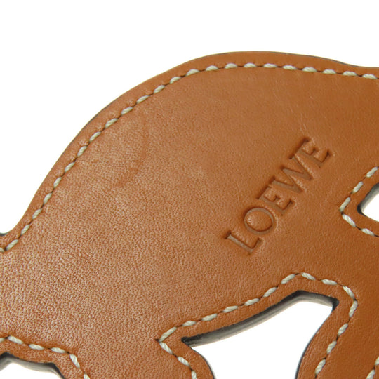 LOEWE key ring Calfskin Brown Animal Kangaroo Women Used Authentic