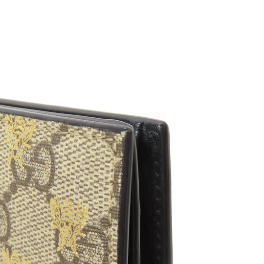 GUCCI Bifold Wallet 508757 PVC Brown GG Supreme B Women Used Authentic