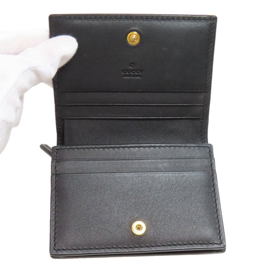 GUCCI Bifold Wallet 508757 PVC Brown GG Supreme B Women Used Authentic