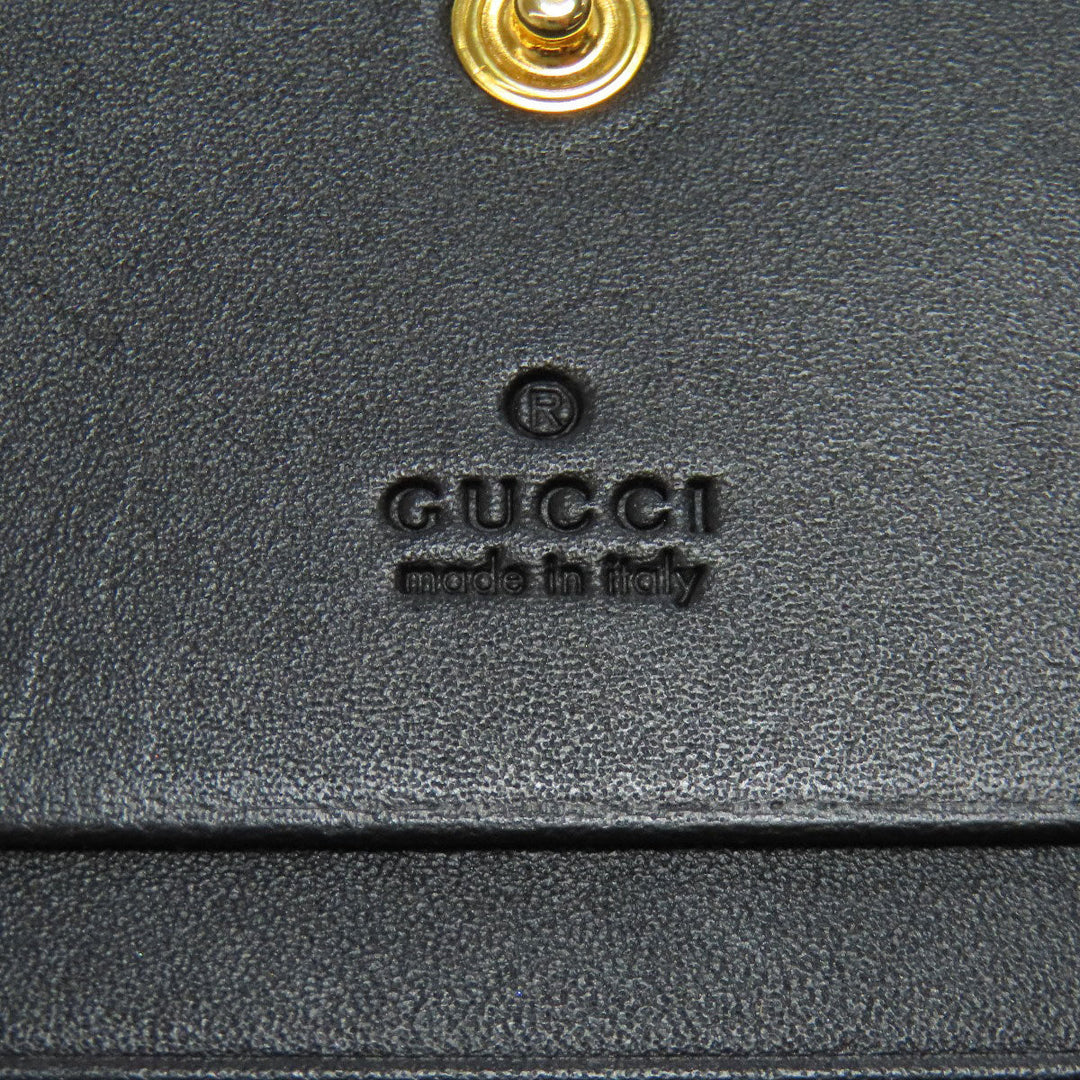 GUCCI Bifold Wallet 508757 PVC Brown GG Supreme B Women Used Authentic