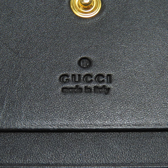 GUCCI Bifold Wallet 508757 PVC Brown GG Supreme B Women Used Authentic