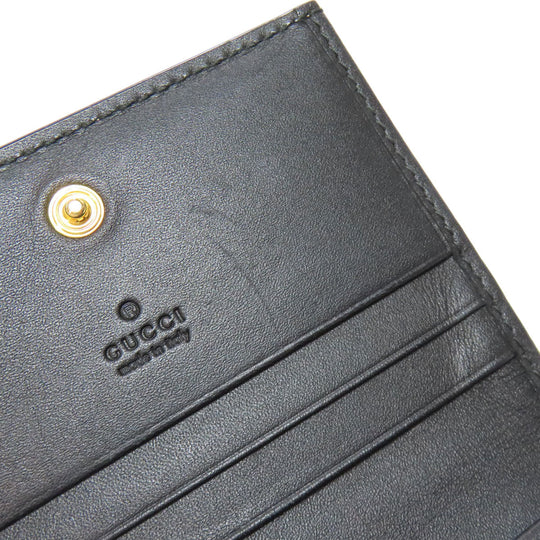 GUCCI Bifold Wallet 508757 PVC Brown GG Supreme B Women Used Authentic