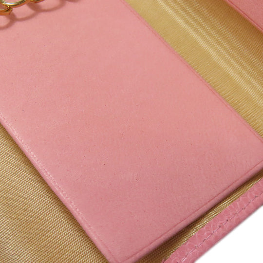 CHANEL Key case Key holder  Grained Calfskin Skin pink COCO Mark Gold Metal Women Used Authentic