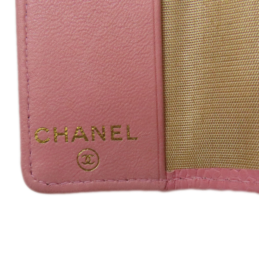 CHANEL Key case Key holder  Grained Calfskin Skin pink COCO Mark Gold Metal Women Used Authentic