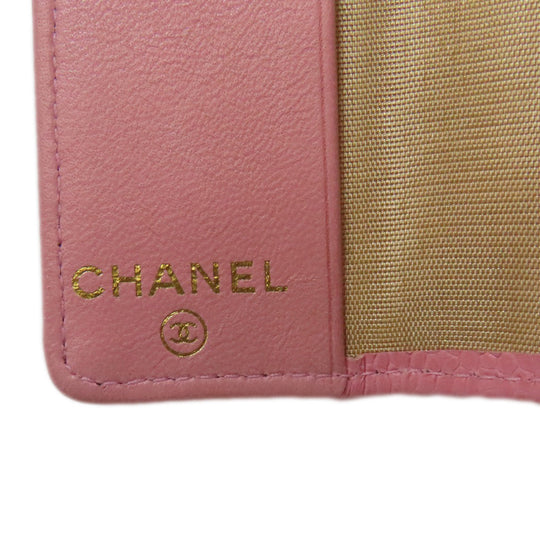 CHANEL Key case Key holder  Grained Calfskin Skin pink COCO Mark Gold Metal Women Used Authentic