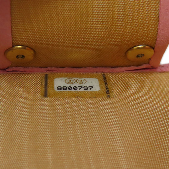 CHANEL Key case Key holder  Grained Calfskin Skin pink COCO Mark Gold Metal Women Used Authentic