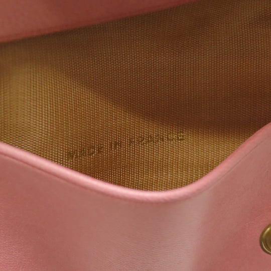 CHANEL Key case Key holder  Grained Calfskin Skin pink COCO Mark Gold Metal Women Used Authentic